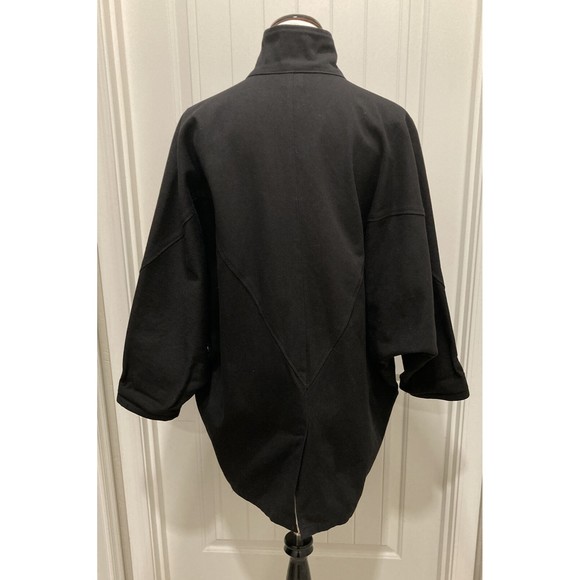 Vtg Pado California Oversize Jeweled Black Denim Jacket Batwing SZ M 90’s - Picture 3 of 15